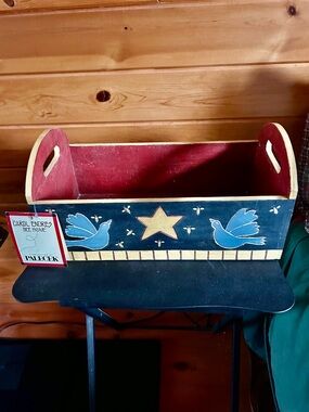 Palecek Folk Bird , Star , Bee Wooden Accent Box by Carol Enders
